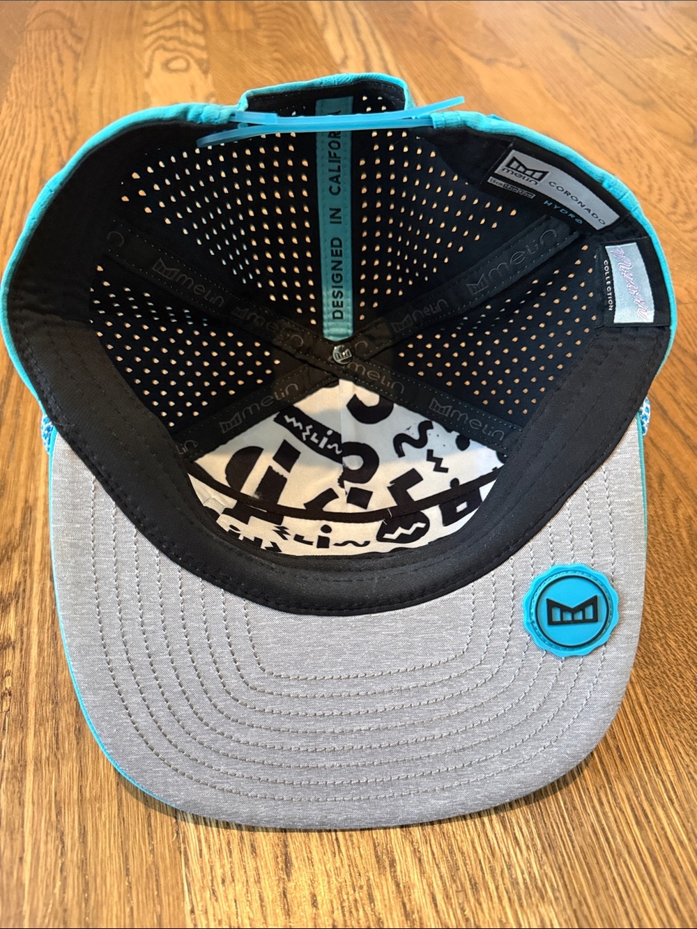 Melin Coronado Hydro Teal Flamingo Snapback Hat - Picture 3 of 3